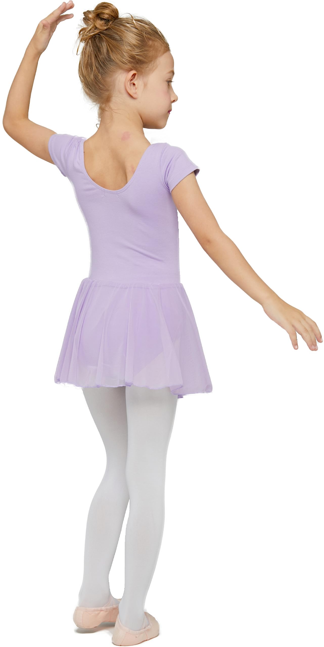 Toddler Girls Ballet Leotards with Skirt Classic Short Sleeve Dance Gymnastic Ballerina Outfit Dress