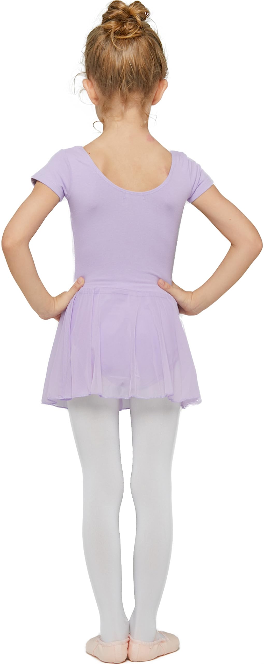 Toddler Girls Ballet Leotards with Skirt Classic Short Sleeve Dance Gymnastic Ballerina Outfit Dress