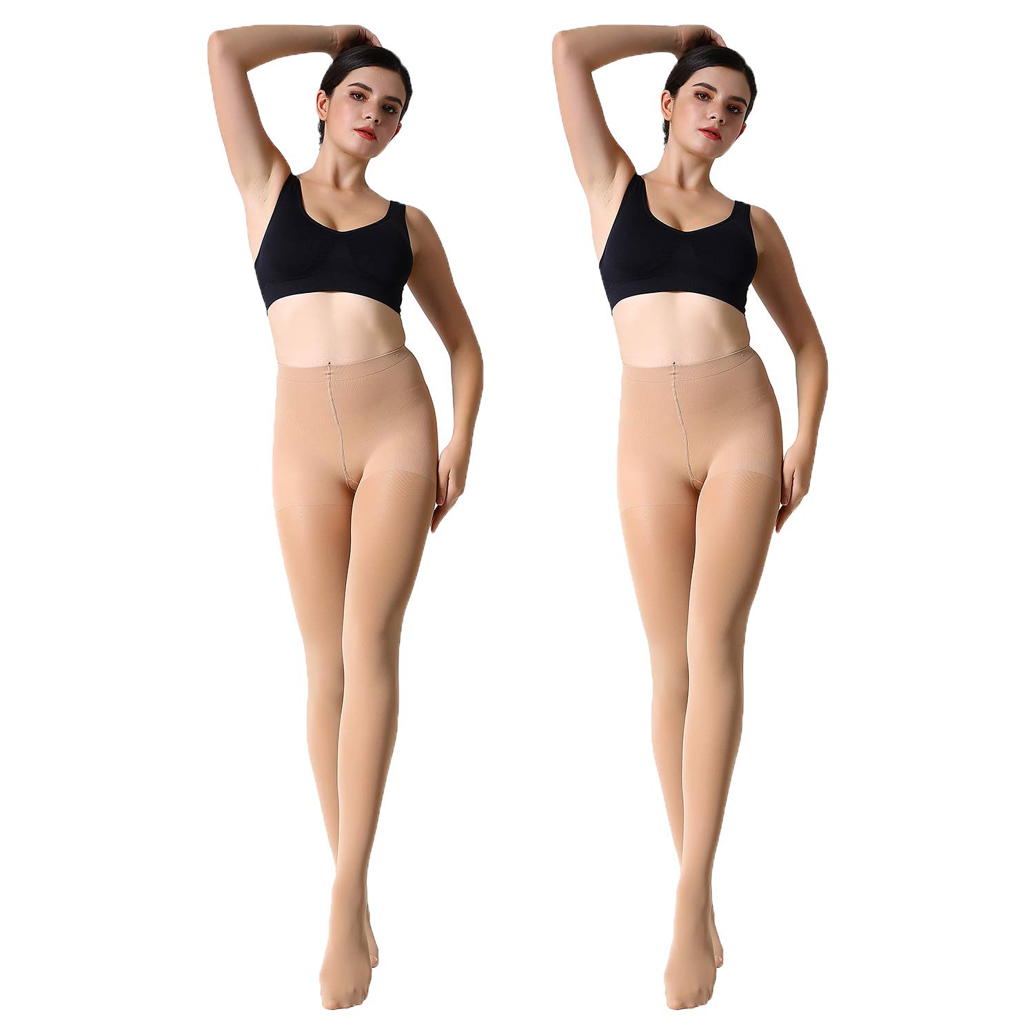 Run Resistant Control Top Panty Hose Opaque Tights