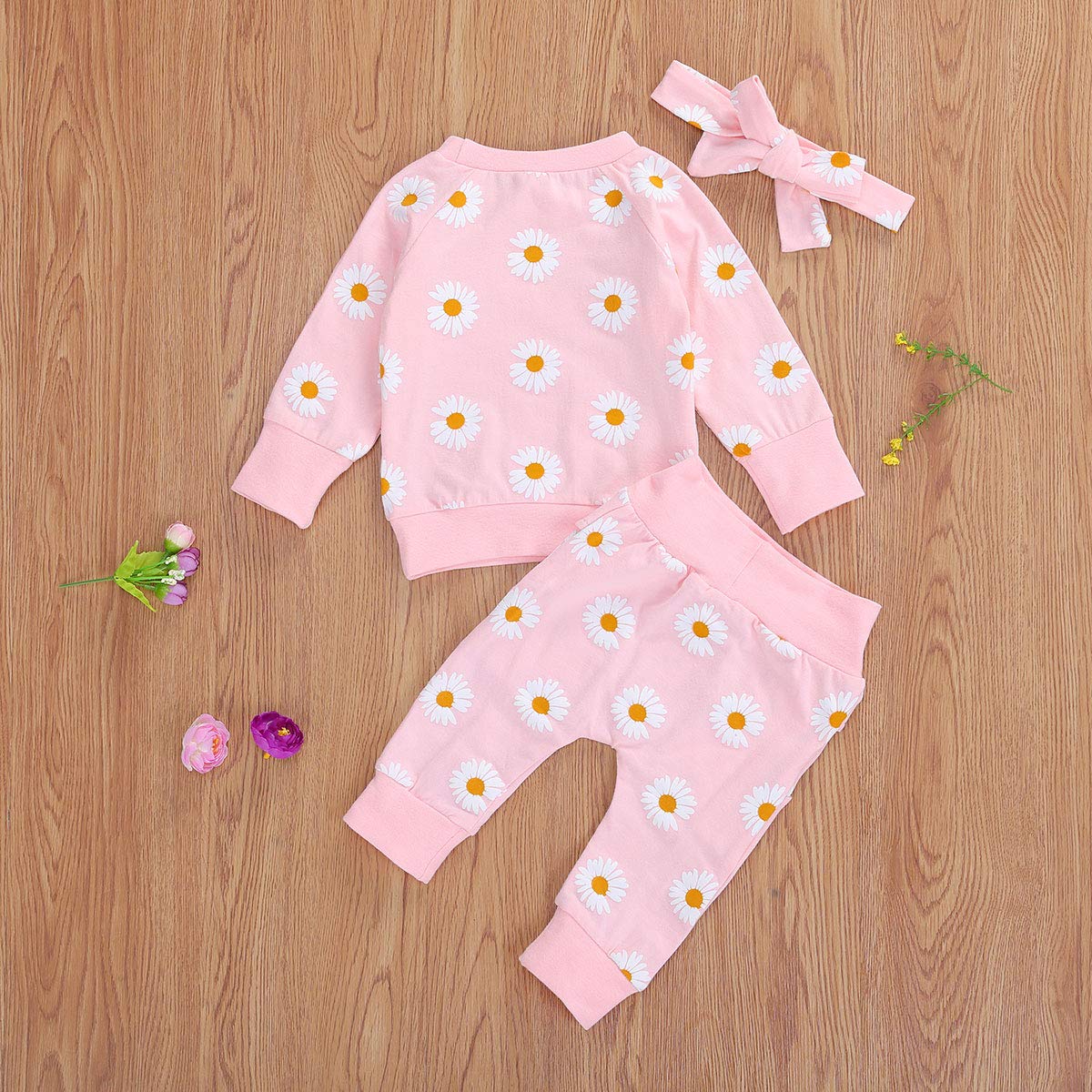 Newborn Infant Baby Girl Clothes Set Long Sleeve Sweatshirts Tops Pants Outfits Clothing Gifts 3 6 9 12 18 24 Months Pink