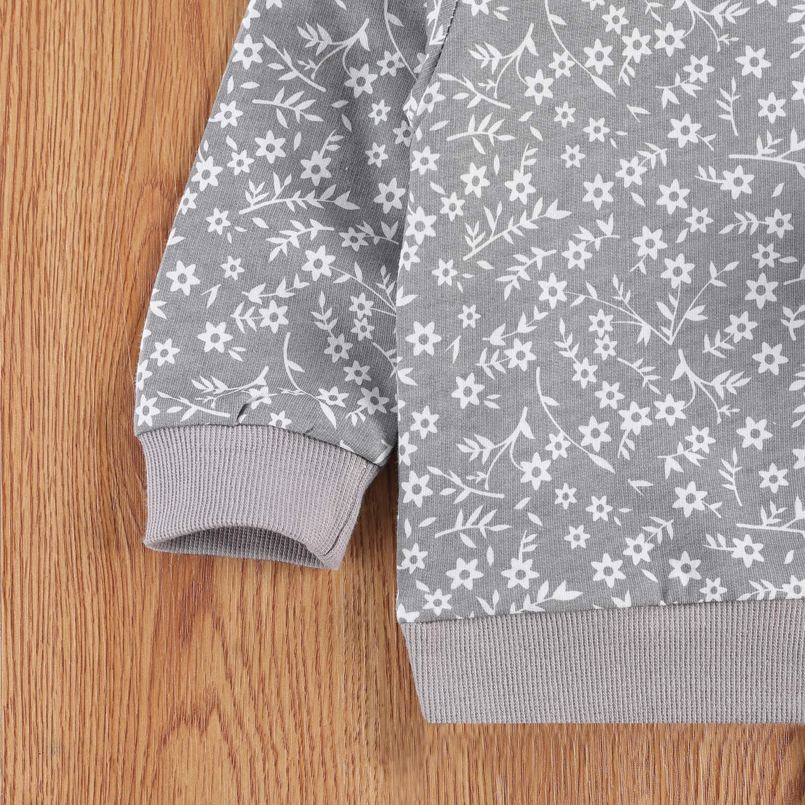 Newborn Infant Baby Girl Clothes Set Long Sleeve Sweatshirts Tops Pants Outfits Clothing Gifts 3 6 9 12 18 24 Months X-grey