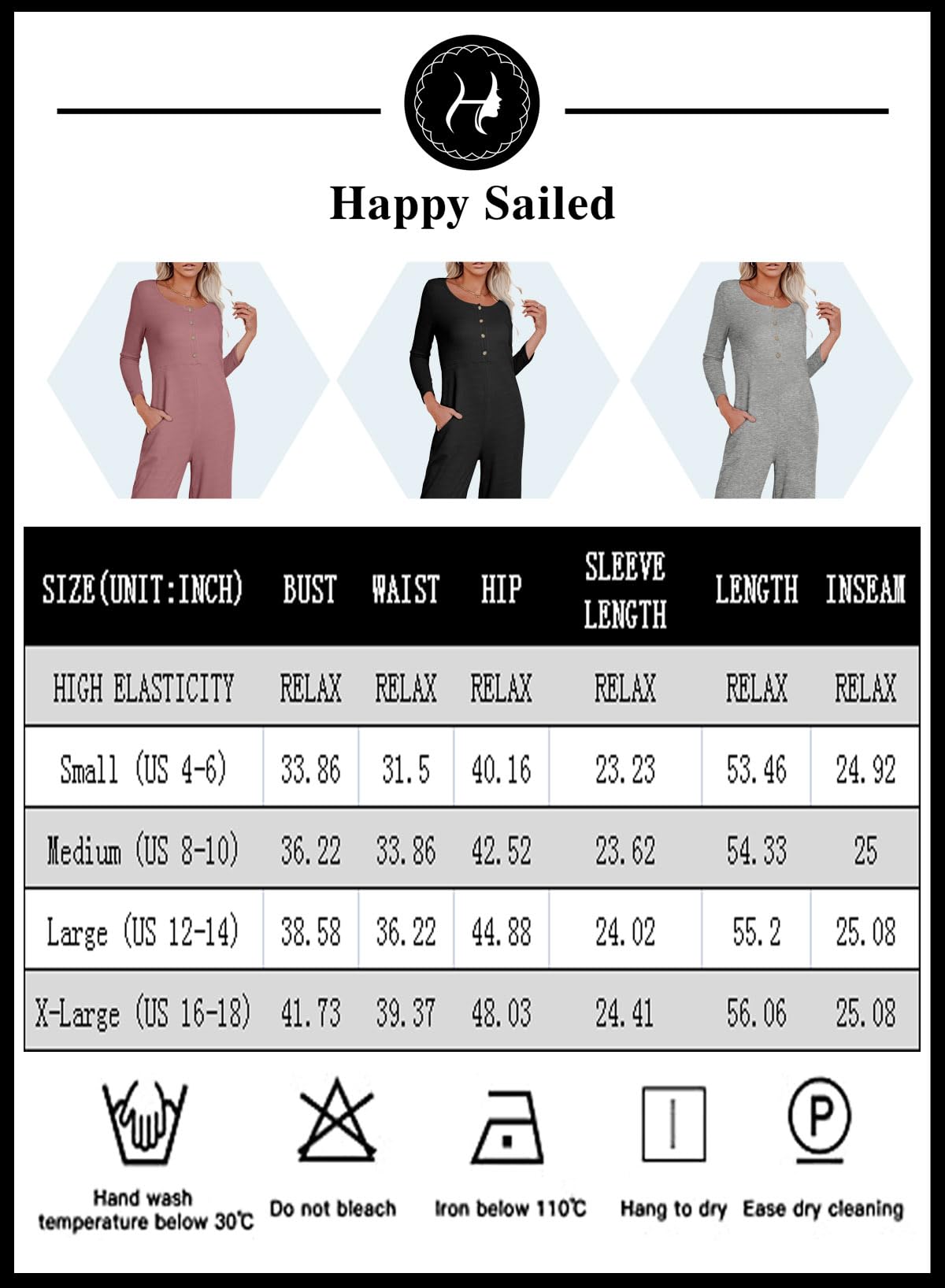 Women's Jumpsuits Long Sleeve Front Button Waffle Knit Jumpers Casual Wide Leg Long Pants Romper with Pockets