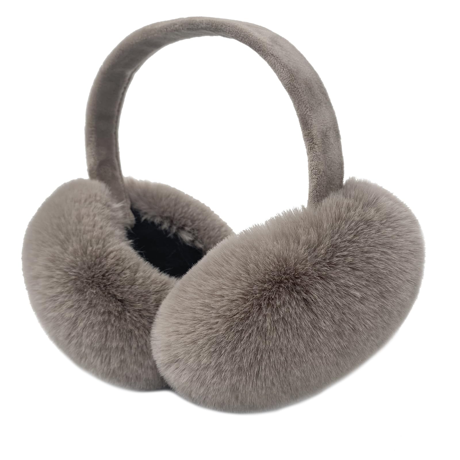 Winter Ear muffs Faux Fur Warm Earmuffs Cute Foldable Outdoor Ear Warmers For Women Girls - Click Image to Close