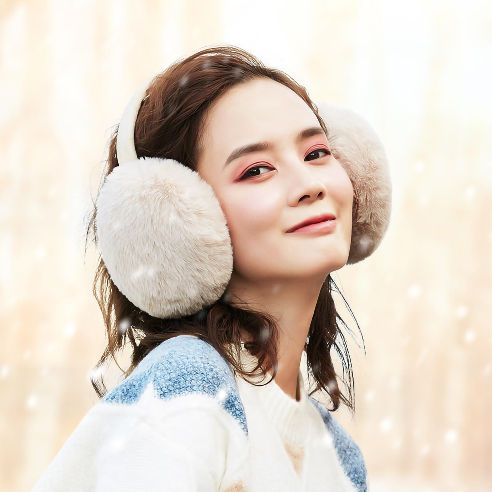 Winter Ear muffs Faux Fur Warm Earmuffs Cute Foldable Outdoor Ear Warmers For Women Girls